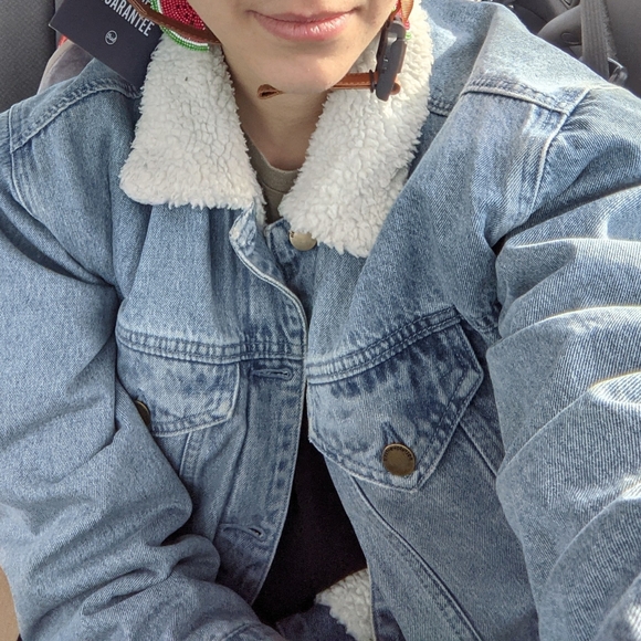 Sherpa lined denim jacket - Picture 7 of 7